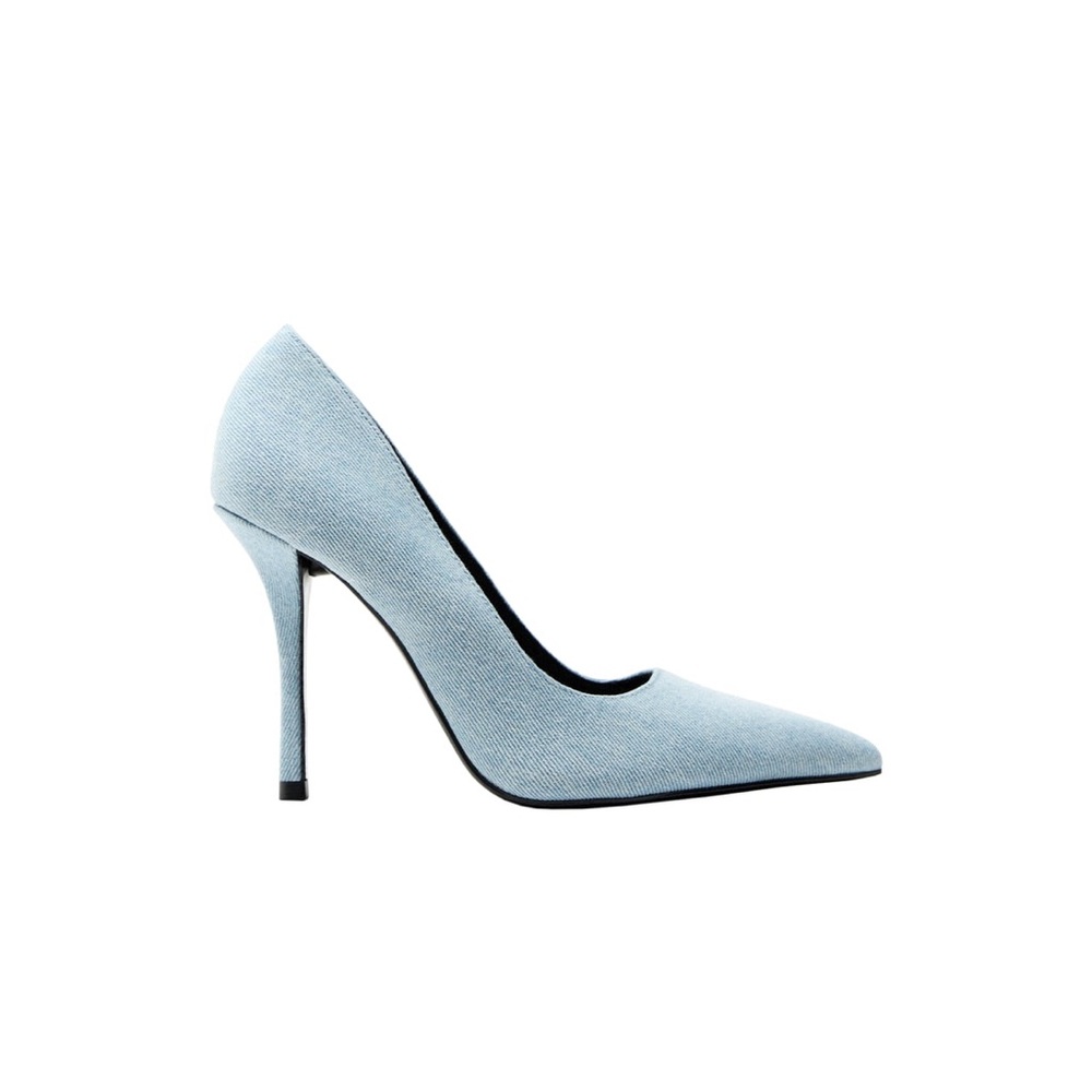 Denim heels